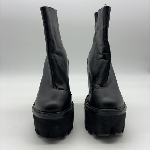 Jeffrey Campbell Shoes - Jeffrey Campbell Milder Platform Black Leather Boots